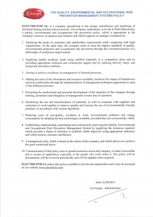 Electricfor Policy